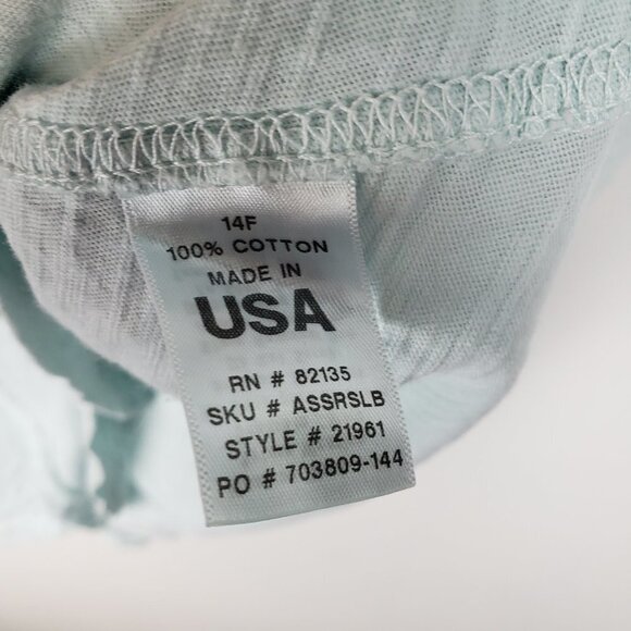 Fresh Produce Top Kaftan Style Pastel Blue Cotton Poncho Womens Size XS/S - Picture 5 of 6